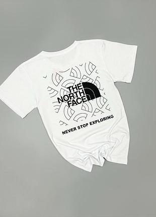 Мужская футболка the north face белая тенниска зе норт фейс хлопковая на лето m (b)
