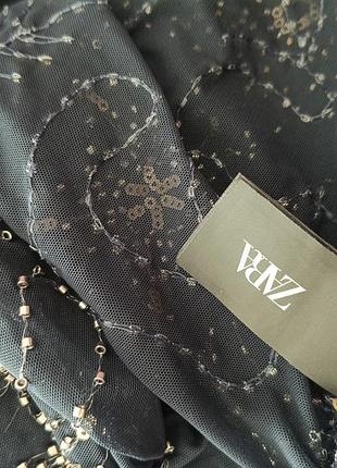 Блуза сетка бисер zara 7