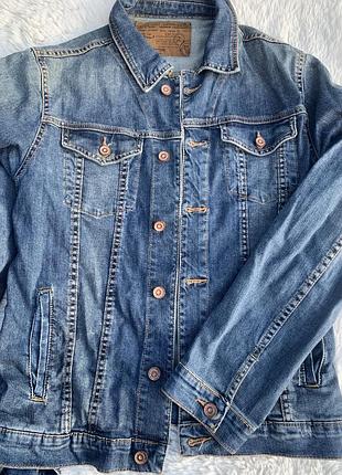 Куртка джинсова zara  синя чоловіча