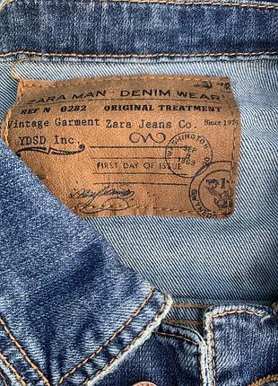 Куртка джинсова zara  синя чоловіча 2