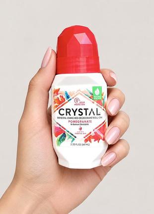 Роликовий дезодорант гранат crystal mineral-enriched deodorant roll-on pomegranate, 66 мл