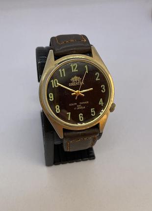 Вінтажний механічний годинник orientex 17 jewels zgza color change dial — повністю робочий