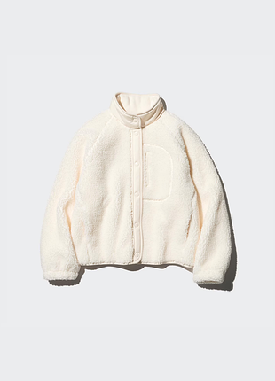 Куртка флисовая бомбер тедди uniqlo 2