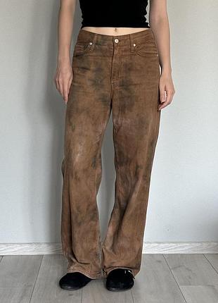 Коричневі джинси zara