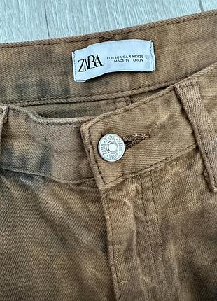 Коричневі джинси zara 3