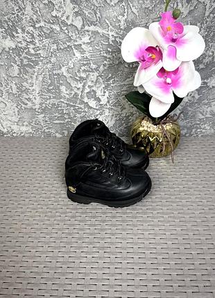 Timberland ботинки сапожки 23 размер кожаные детские черные