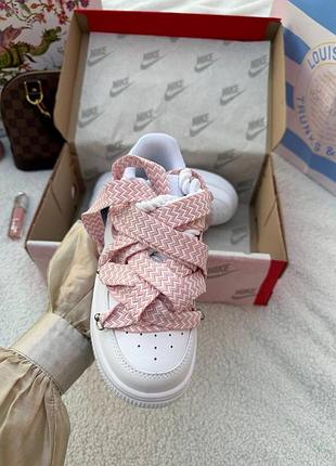 Nike air force 1 low custom lanvin laces pink 3