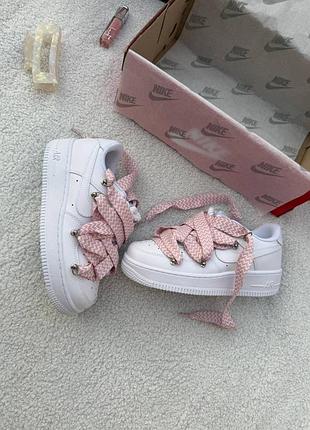 Nike air force 1 low custom lanvin laces pink 7