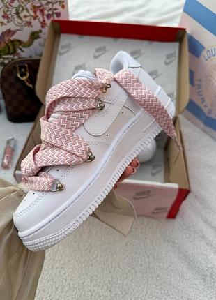 Nike air force 1 low custom lanvin laces pink 5