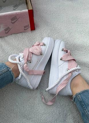 Nike air force 1 low custom lanvin laces pink 8