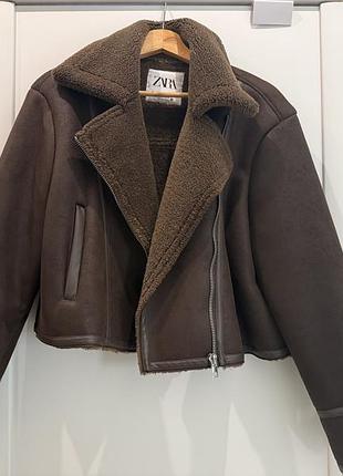 Дублянка жіноча zara коричнева розмір l