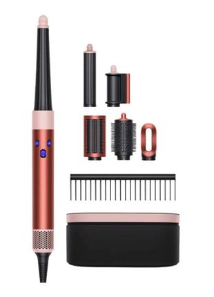 Мультистайлер, стайлер dyson airwrap i.d. hs08 в кейсі, straight&wavy strawberry bronze/blush pink
