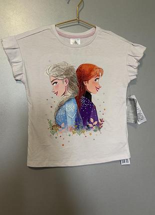 Футболка для дівчинки disney frozen анна та ельза, світло-сіра