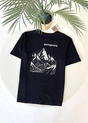 Мужская футболка patagonia черная тенниска патагония с принтом l (b)