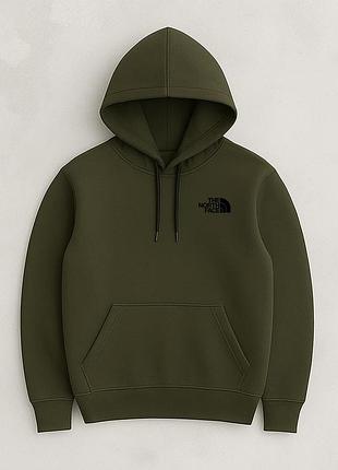 Мужское зимнее худи the north face хаки мужская кофта тнф с капюшоном на флисе xxl (b)