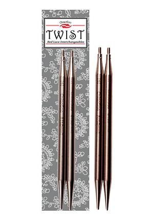 Спицы съемные chiaogoo twist lace, 13 см (4,5 мм)