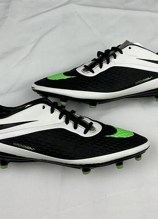 Бутси чоловічі nike hypervenom phelon fg чорно-білі, розмір 45-46 (устілка 29.3 см)