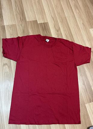 Футболка чоловіча fruit of the loom червона розмір m
