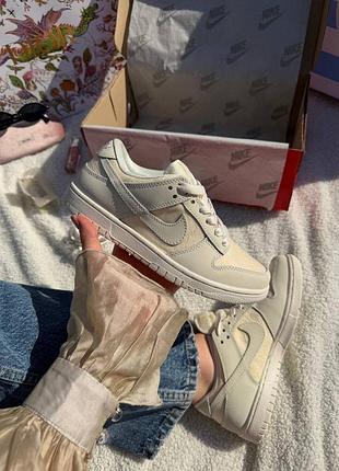 Nike dunk low lace soft pearl
