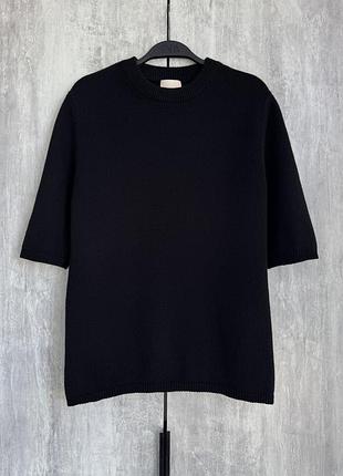 Кашеміровий светр джемпер пуловер з коротким рукавом кашемір h&m кашемировый свитер с коротким рукавом 100% кашемир