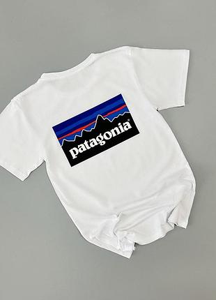 Мужская футболка patagonia белая хлопковая тенниска патагония спортивная на лето l (b)