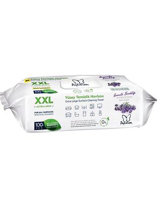 Салфетки влажные для уборки papilion универсальные лаванда xxl 100 шт с клапаном