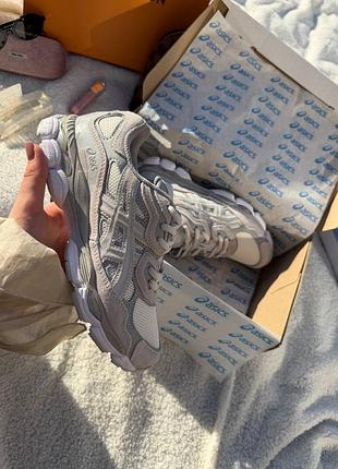 Кросівки asics gel-nyc grey white 3