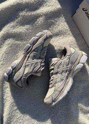 Кросівки asics gel-nyc grey white 2