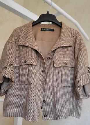 Жакет жіночий ralph lauren лляний бежевий
