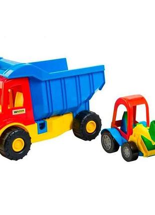 Грузовик с трактором middle truck 39219 тм тигрес