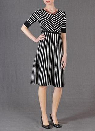 Вовна + бавовна міді сукня boden amelia striped fit & flare