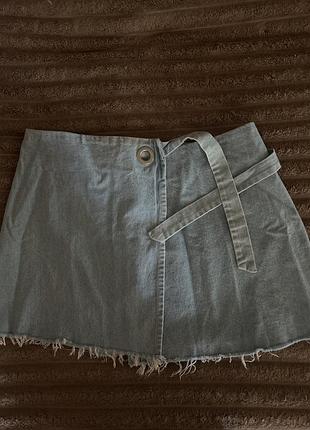 Джинсова спідниця bershka, розмір xs-m