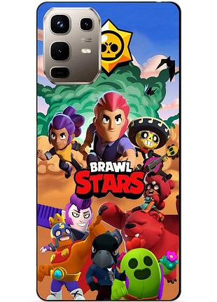 Силіконовий чохол бампер для infinix note 50 pro plus 5g (x6856) з малюнком бравл силова ліга нокаут леон ворон