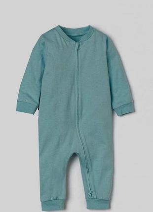 Комбинезон-слип хлопковый для мальчика h&m 0711235-003 056 см (1-2 months) зеленый