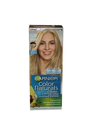Крем-фарба стійка платиновий блондин color naturals (тон 111) тм garnier