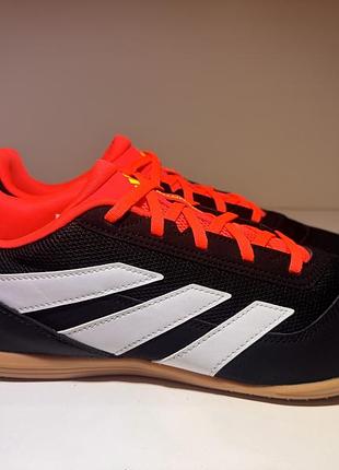 Футзалки чоловічі adidas predator club чорно-помаранчеві 27 см