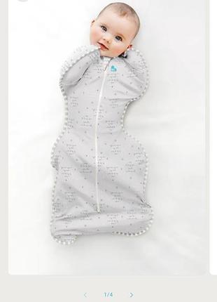 Пеленка-кокон бренда love to dream swaddle up lite 0.2 tog размер small s на 1-3м 3.5-6кг
