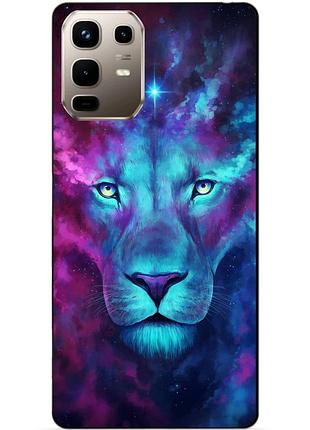 Силіконовий чохол бампер для infinix note 50 pro plus 5g (x6856) з малюнком космічний лев