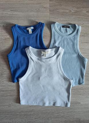 Три топи в рубчик h&amp;m, fb sister