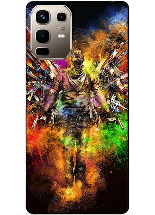 Чехол силиконовый бампер для infinix note 50 pro plus 5g (x6856) с рисунком воин контр-страйк counter-strike