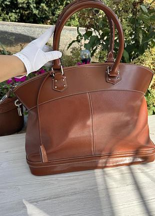 Дорожня сумка жіноча louis vuitton lockit suhali, коричнева, велика, шкіряна