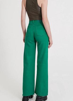 Топ pull&bear з екошкіри, розмір m, хакі 6