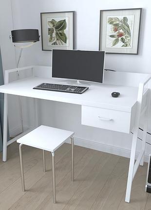 Письмовий стіл ferrum-decor 1200x600 мм, білий метал+дсп 32 мм (frd-103457)