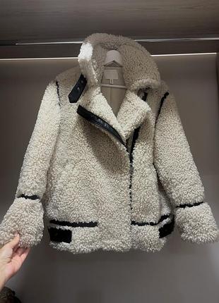 Дублянка жіноча h&m teddy біла