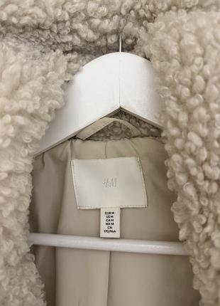 Дублянка жіноча h&m teddy біла 2