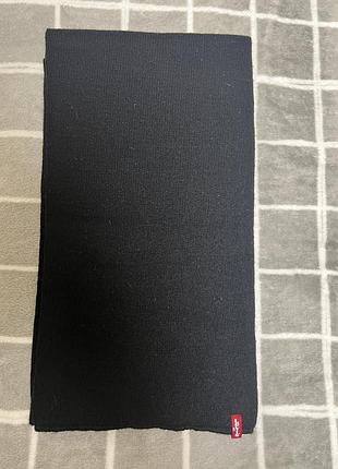 Шарф унісекс levi’s чорний теплий
