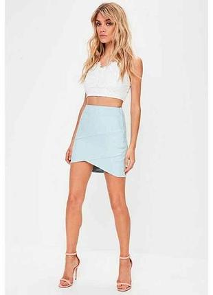 Юбка женская р.4 (укр.38) голубая 10053821008 тм missguided