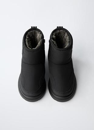 Дитячі черевики zara зимові чорні