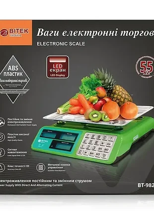 Ваги електронні торгові 55кг bitek yz-982s