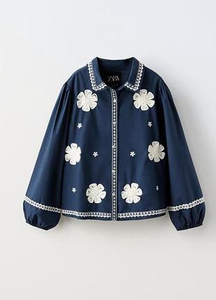 Вышитая рубашка zara для девочки 134 см (8-9 лет) оригинал, вышиванка